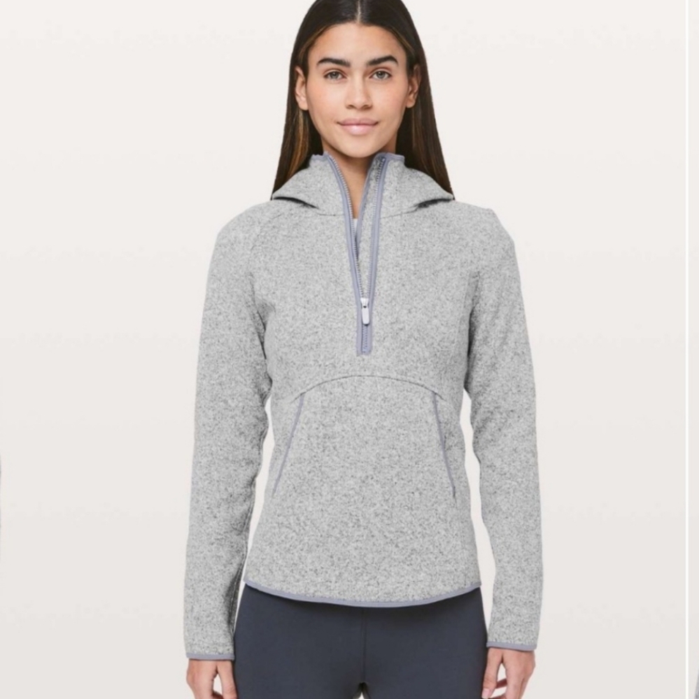 Lululemon Fleece & Thank You PulloverHeathered Silver Lilac Sz 4